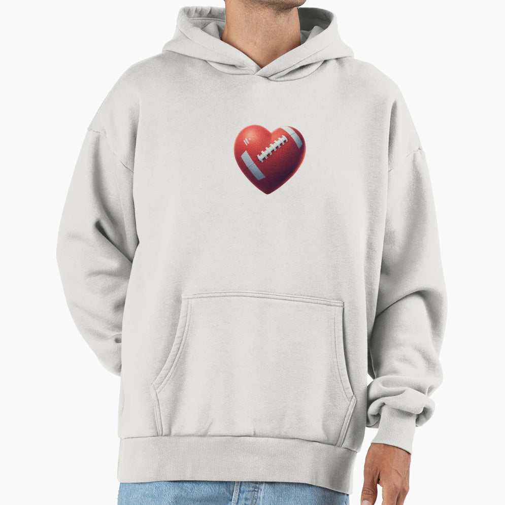 Football Love Hoodie - Graphic Print Men Women - T-Shirt, Sweatshirt, Hoodie