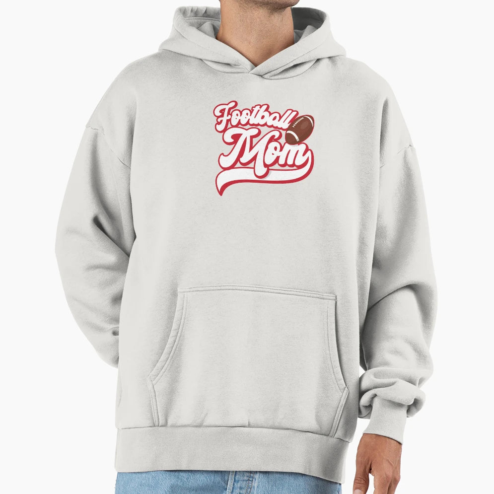 Football Mom Nautical Blue And Red Hoodie - Trendy Graphic for Adults - T-Shirt, Sweatshirt, Hoodie
