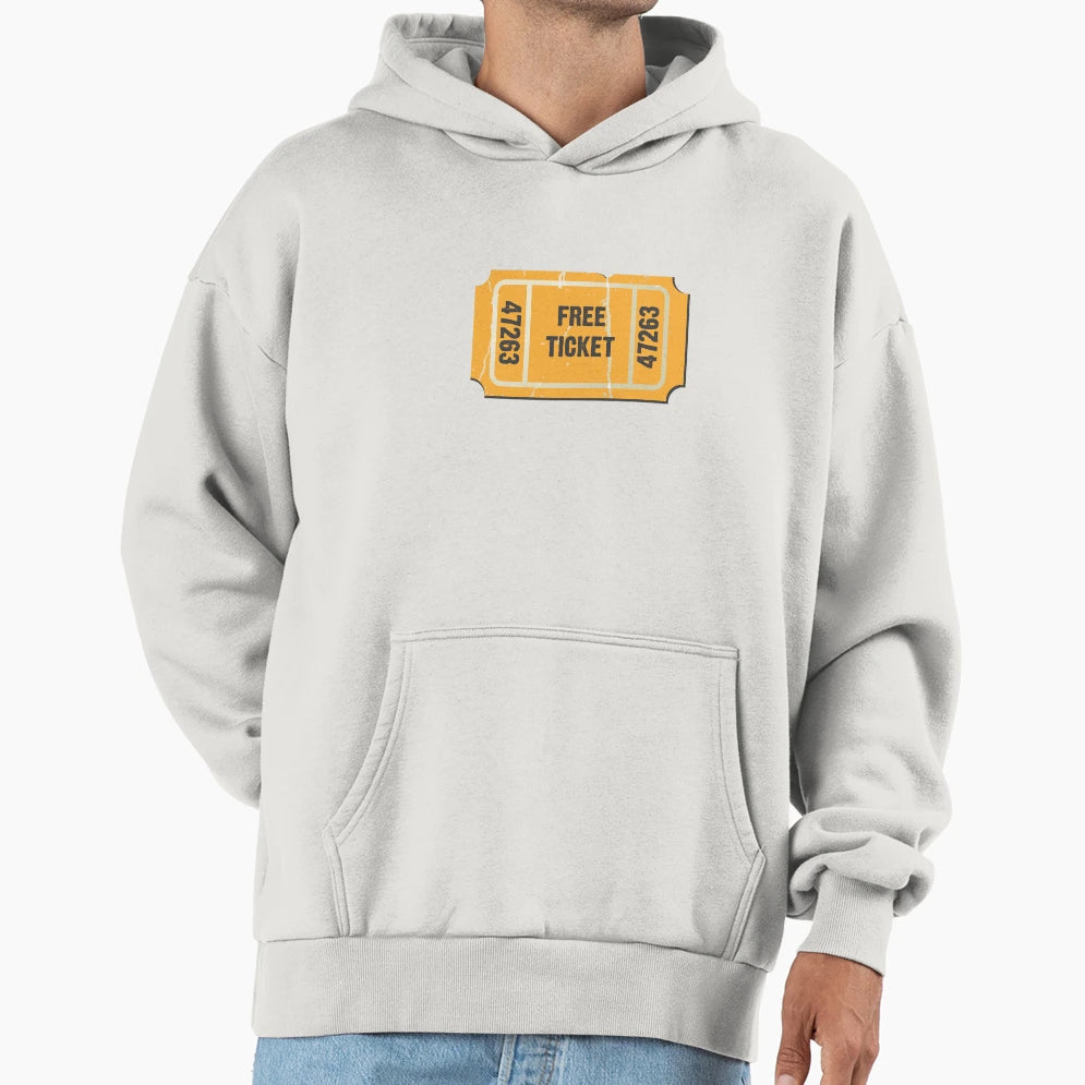 Free Ticket Hoodie - Trendy Graphic for Adults - T-Shirt, Sweatshirt, Hoodie