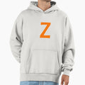 Orange Color Letter Z Hoodie - Minimalist Print Men Women - T-Shirt, Sweatshirt, Hoodie