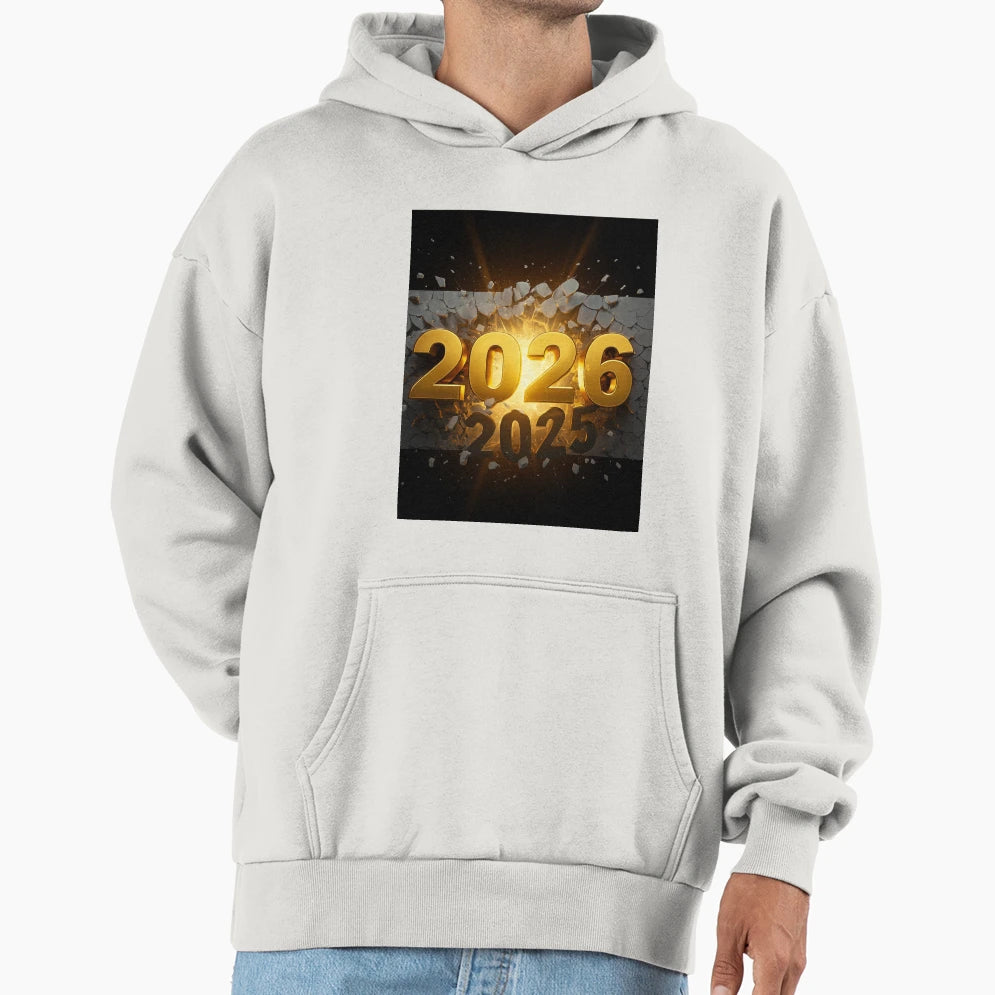 Hello 2026 Golden Breakthrough New Hoodie - Minimalist Print Men Women - T-Shirt, Sweatshirt, Hoodie