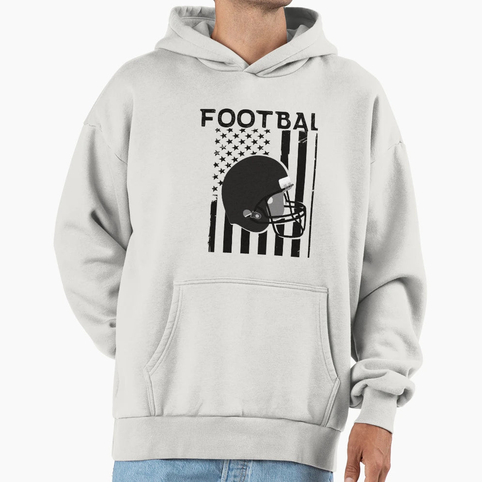 Usa Flag July 4Th Football Patriotic Hoodie - Aesthetic Graphic for Adults - T-Shirt, Sweatshirt, Hoodie