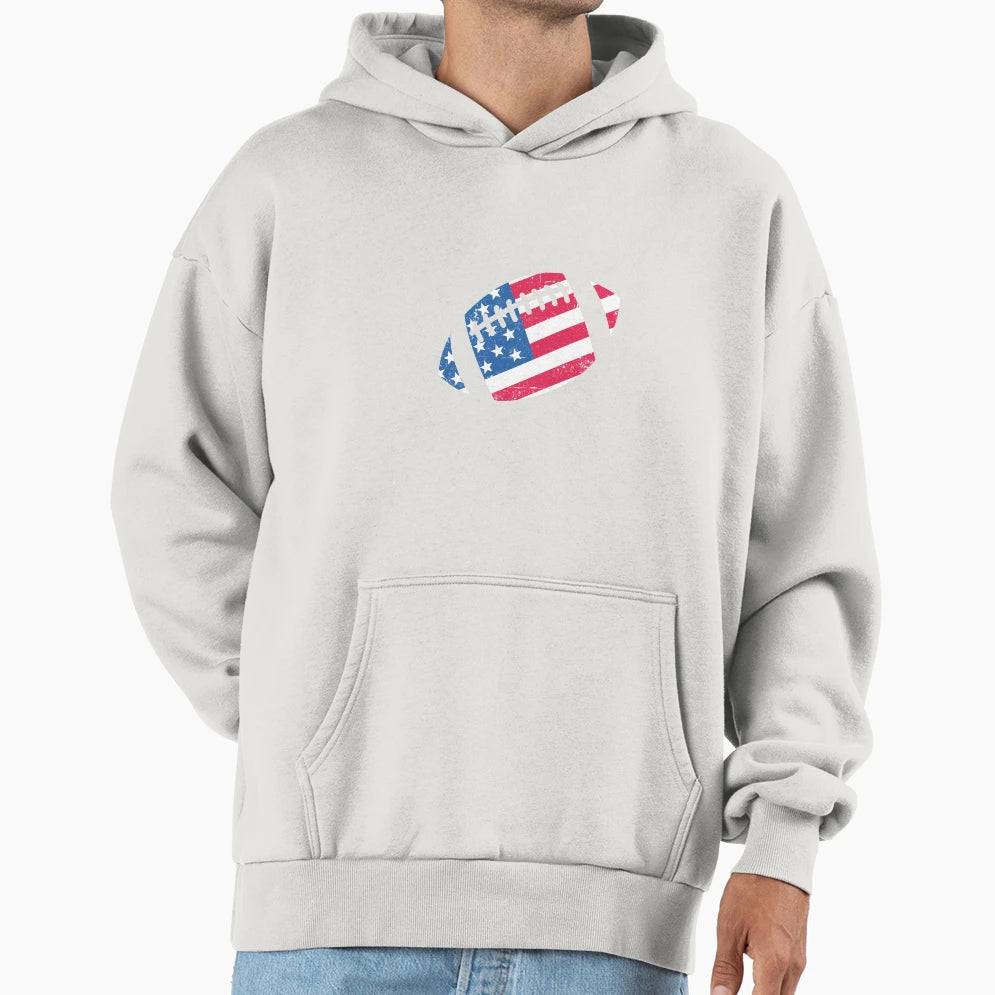 American Football 4Th July Usa Flag Hoodie - Aesthetic Graphic Men Women - T-Shirt, Sweatshirt, Hoodie