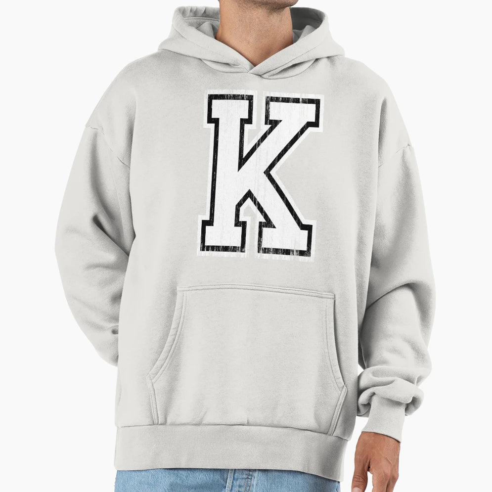 Big Sports Letter K Hoodie - Fun Novelty Design Men Women - T-Shirt, Sweatshirt, Hoodie