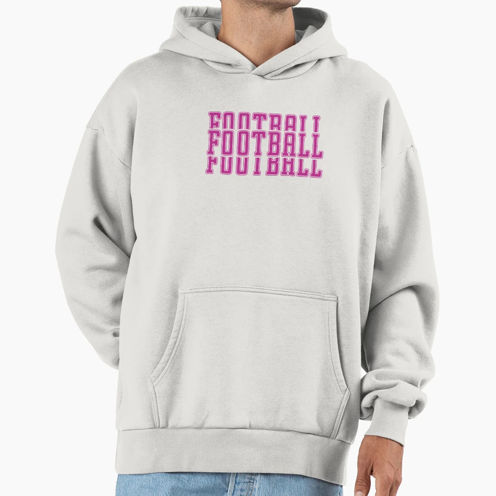 Just Who Loves Football Football Mom Hoodie - Trendy Graphic Unisex - T-Shirt, Sweatshirt, Hoodie