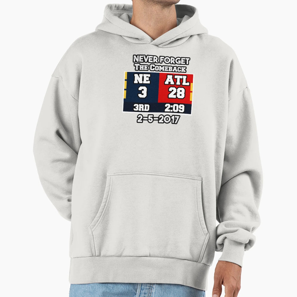 Ne 3 Atl 28 Final Score Never Forget Hoodie - Graphic Print Unisex - T-Shirt, Sweatshirt, Hoodie