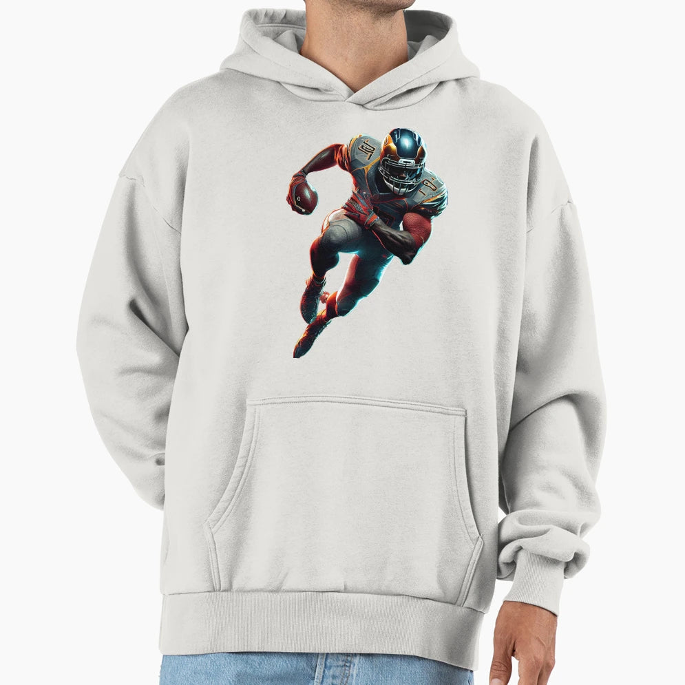 American Football Player Hoodie - Trendy Graphic Unisex - T-Shirt, Sweatshirt, Hoodie