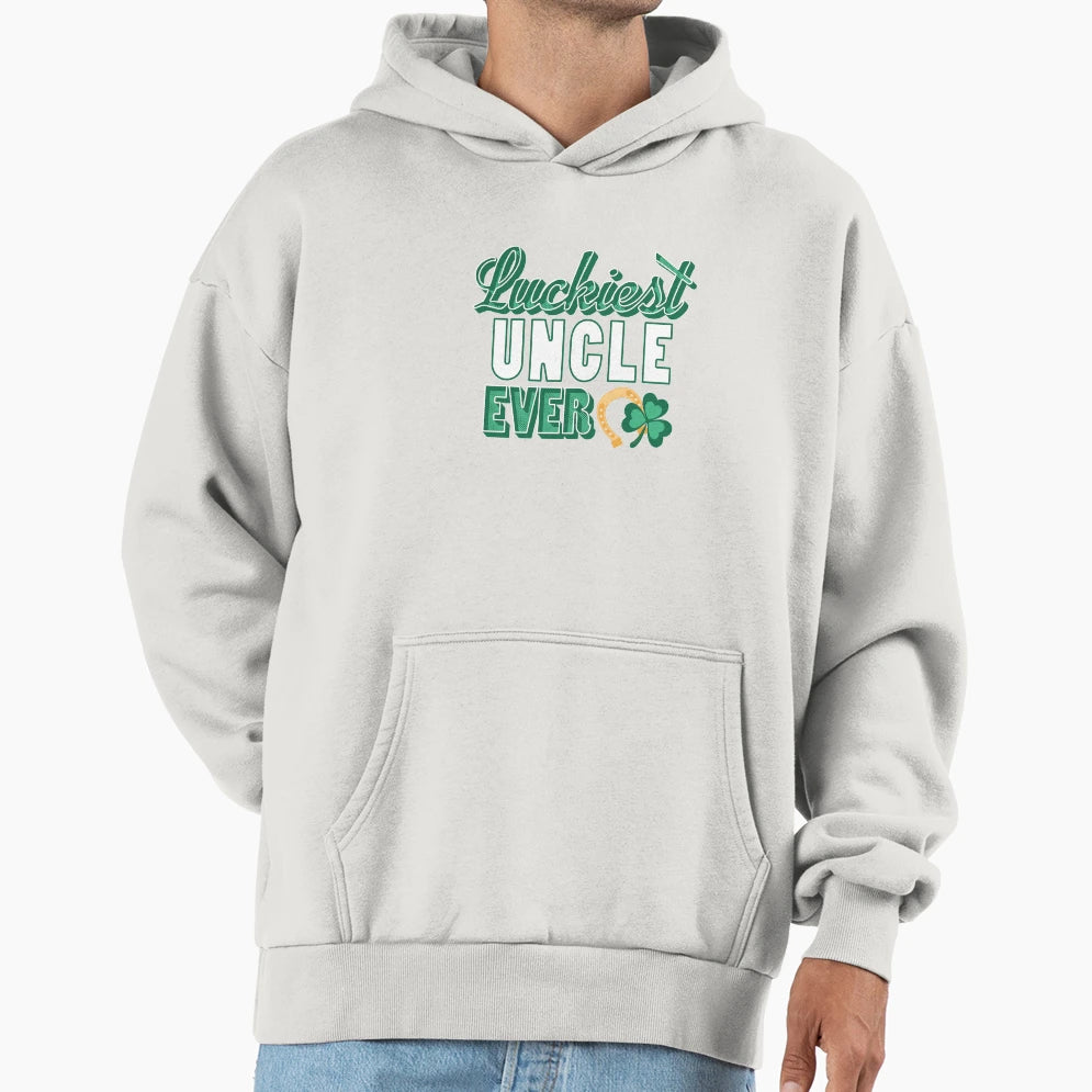 Luckiest 2 Uncle 1 Hoodie - Fun Novelty Design Unisex - T-Shirt, Sweatshirt, Hoodie