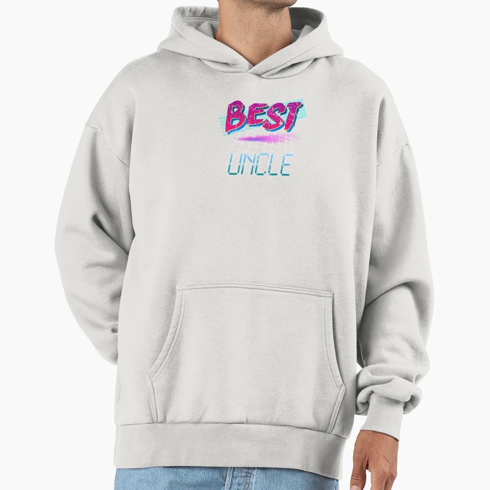 80S Best Uncle 80S Hoodie - Fun Novelty Design for Adults - T-Shirt, Sweatshirt, Hoodie