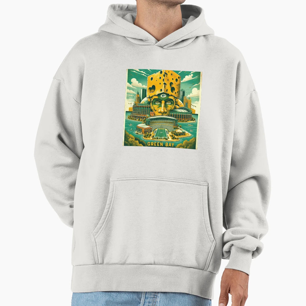 Green Bay Packers Artwork Hoodie - Fun Novelty Design Unisex - T-Shirt, Sweatshirt, Hoodie