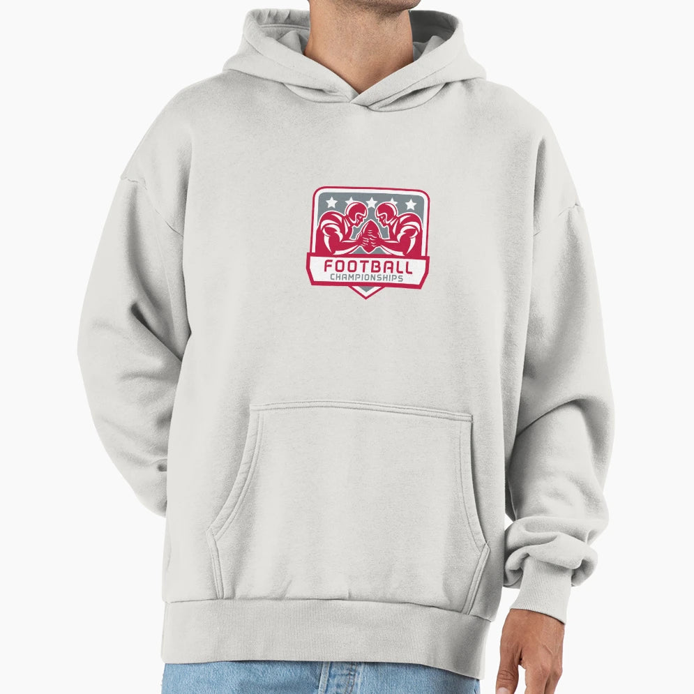 American Football Championship Crest Hoodie - Streetwear Style for Adults - T-Shirt, Sweatshirt, Hoodie