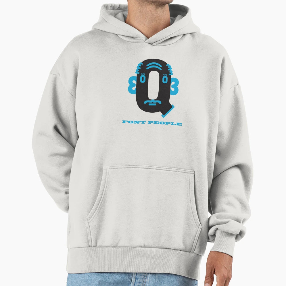 Font People Grandpa Q Hoodie - Trendy Graphic Men Women - T-Shirt, Sweatshirt, Hoodie