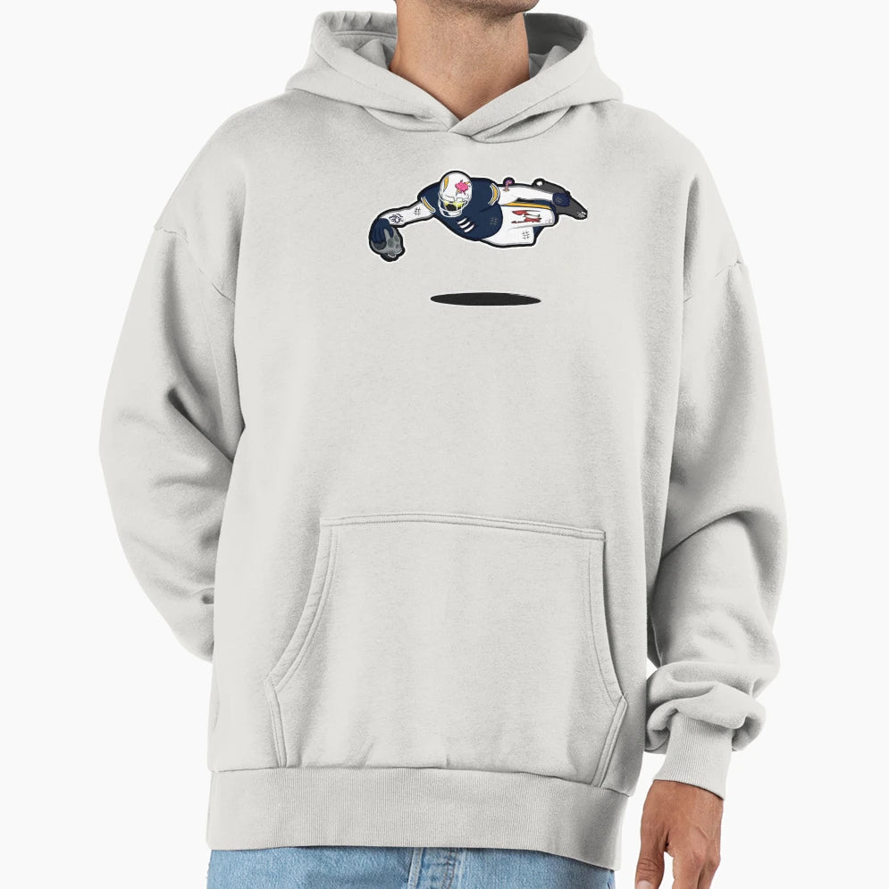 Zombie Football Player San Diego W Hoodie - Custom Art Print Unisex - T-Shirt, Sweatshirt, Hoodie