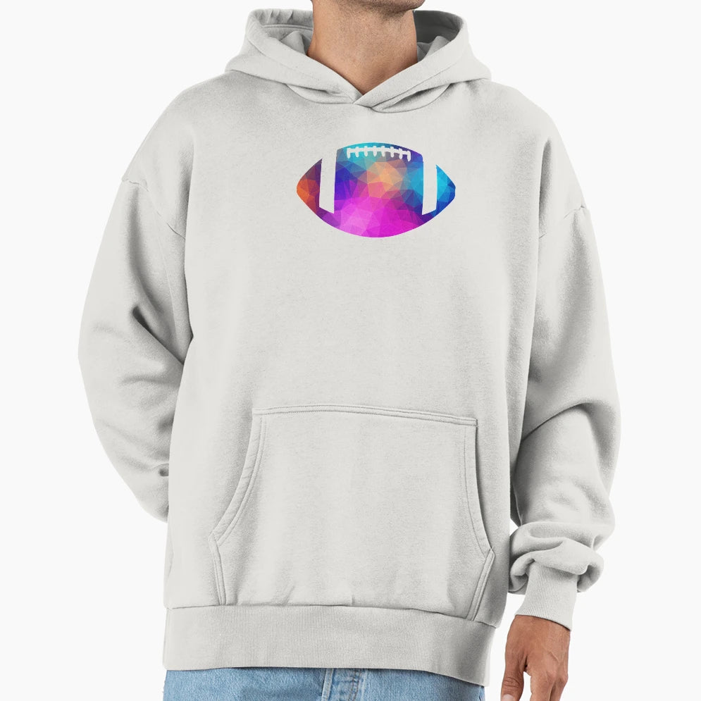 American Football Colorful Art Funny Hoodie - Graphic Print for Adults - T-Shirt, Sweatshirt, Hoodie