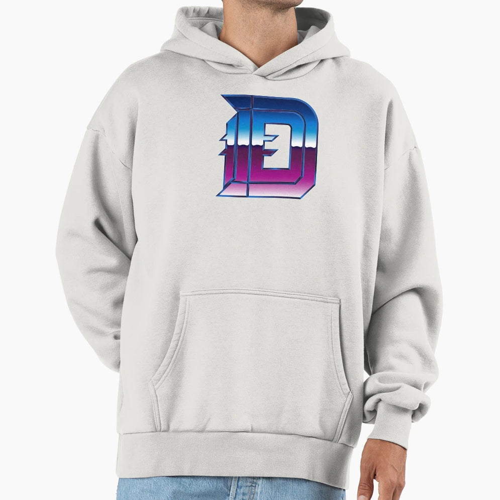 Detroit D Chrome Iv Hoodie - Minimalist Print Men Women - T-Shirt, Sweatshirt, Hoodie