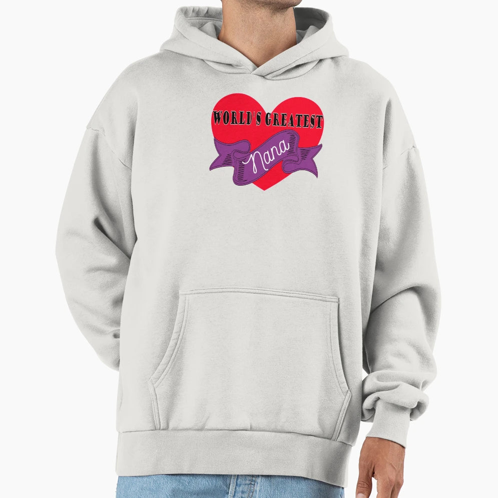 Worlds Greatest Nana Gift Nana Hoodie - Minimalist Print for Adults - T-Shirt, Sweatshirt, Hoodie