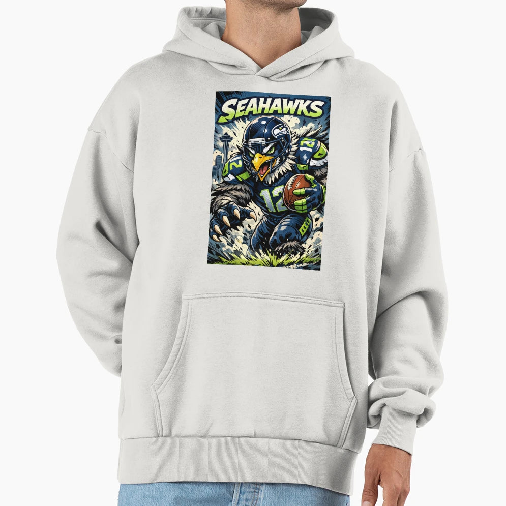 Seahawks Action Hoodie - Graphic Print Men Women - T-Shirt, Sweatshirt, Hoodie
