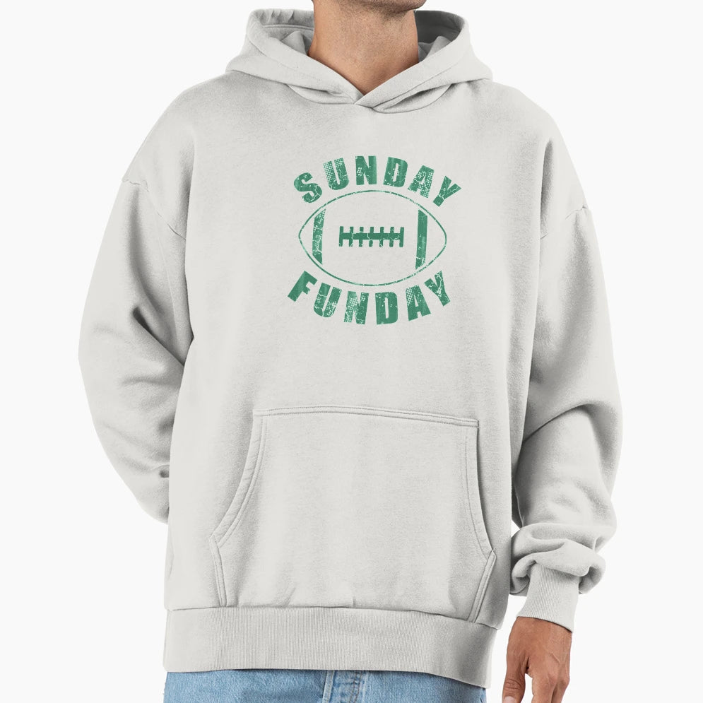 Sunday Funday Football Hoodie - Graphic Print Men Women - T-Shirt, Sweatshirt, Hoodie