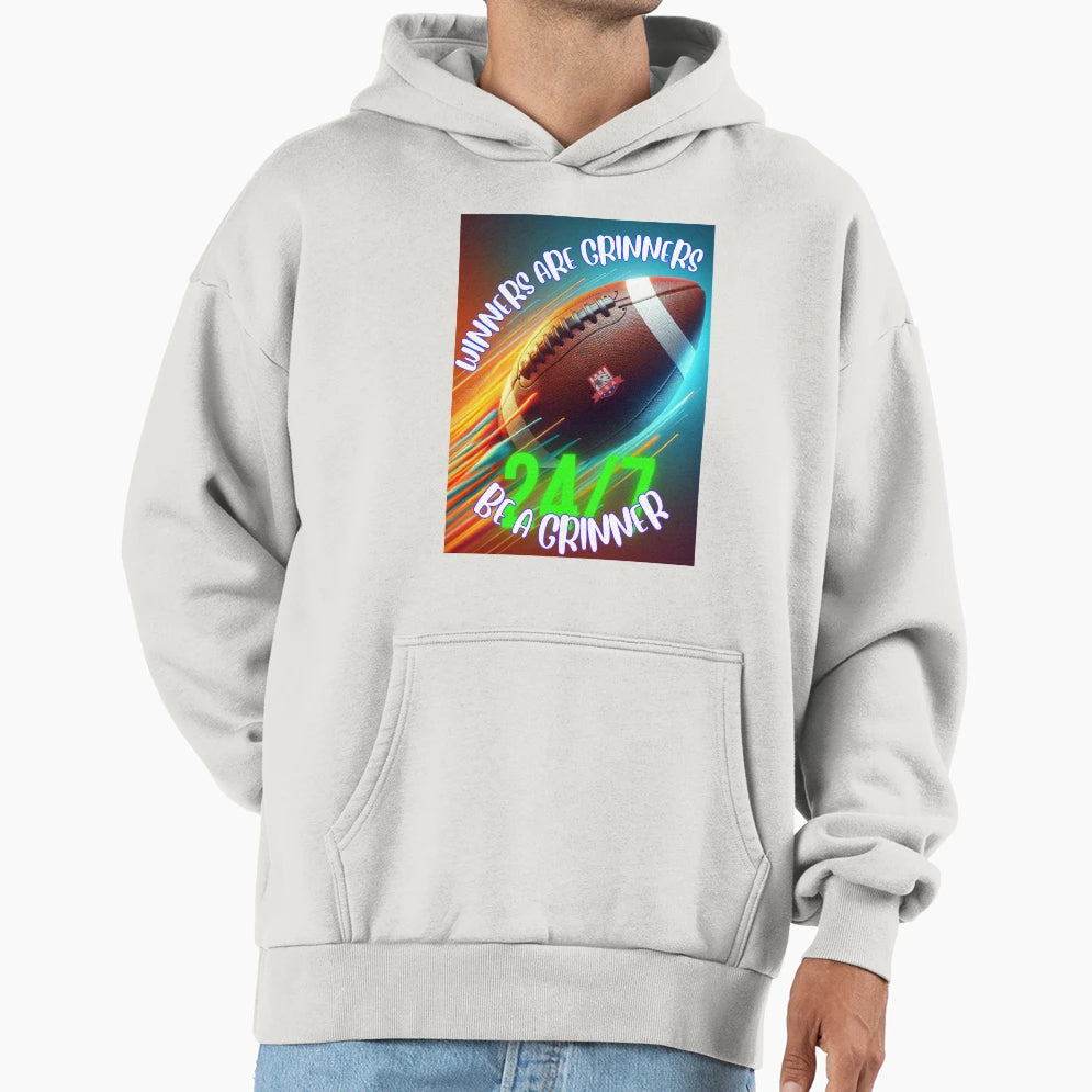 American Football Winners Are Grinners Hoodie - Novelty Apparel Unisex - T-Shirt, Sweatshirt, Hoodie