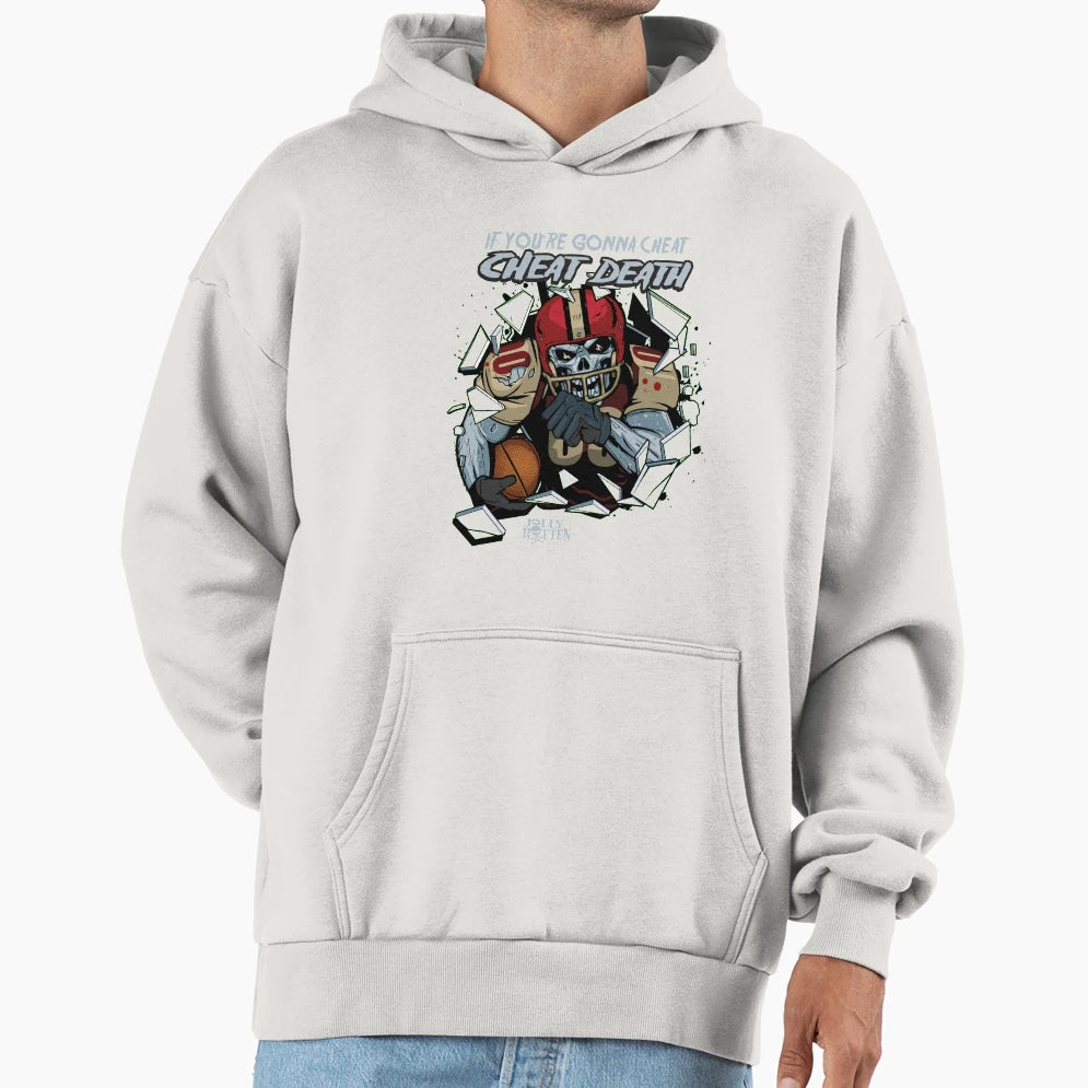 Cheat Death Football Hoodie - Trendy Graphic Unisex - T-Shirt, Sweatshirt, Hoodie