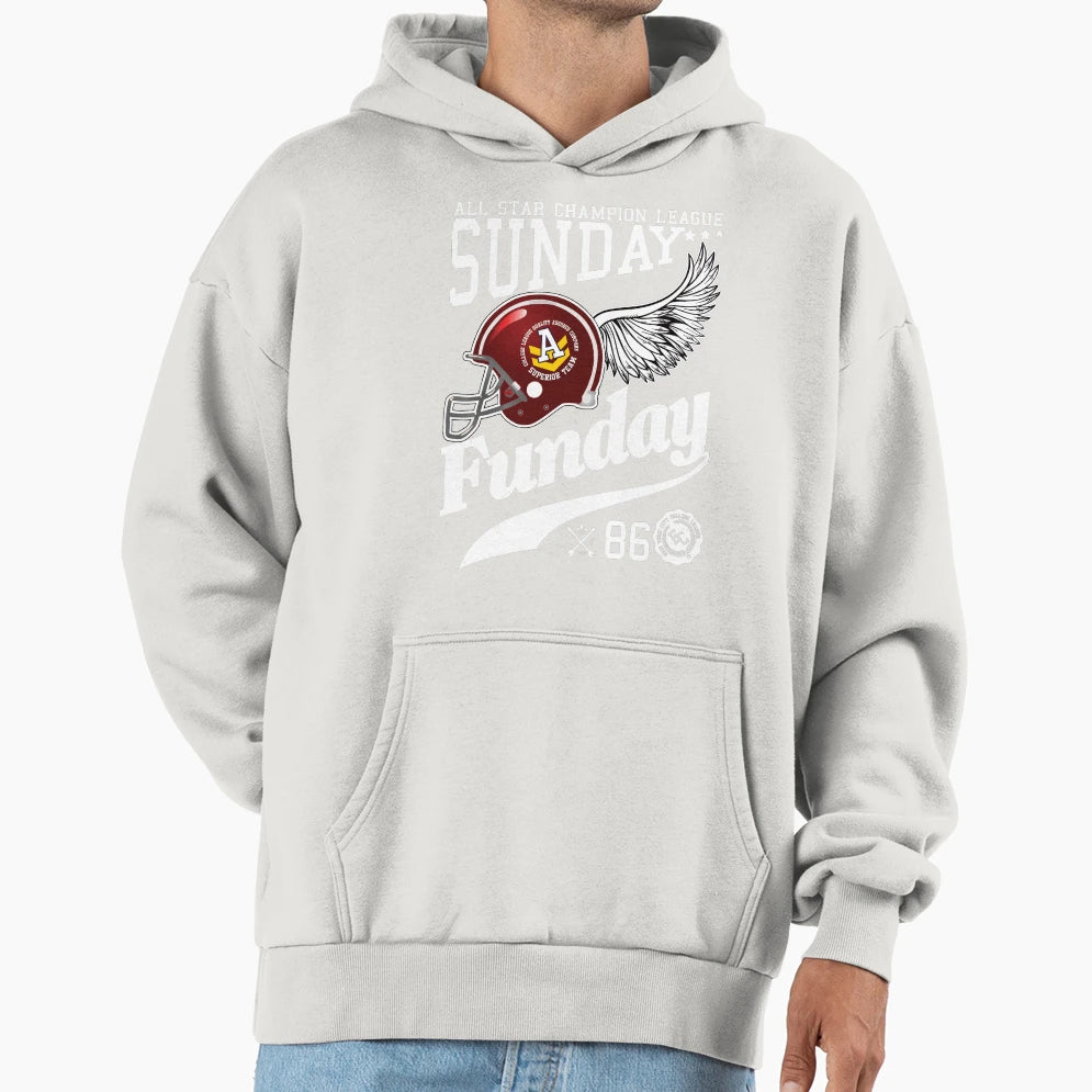 Sunday Funday Hoodie - Fun Novelty Design Unisex - T-Shirt, Sweatshirt, Hoodie
