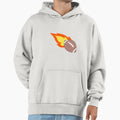 Flaming Football Hoodie - Fun Novelty Design Men Women - T-Shirt, Sweatshirt, Hoodie