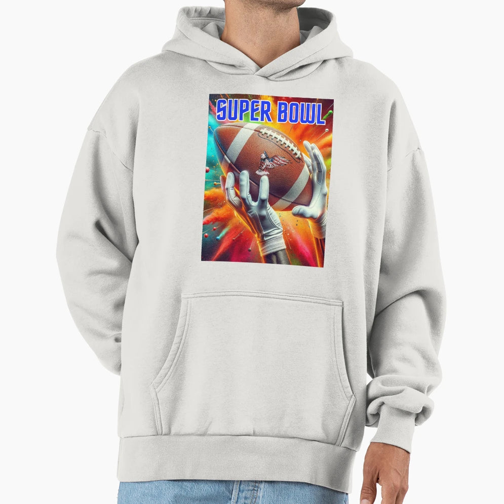 Super Bowl American Football Hoodie - Trendy Graphic for Adults - T-Shirt, Sweatshirt, Hoodie