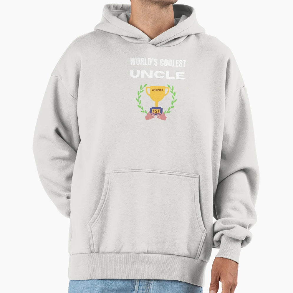 Worlds Coolest Uncle Hoodie - Unique Graphic for Adults - T-Shirt, Sweatshirt, Hoodie