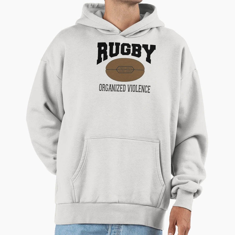 Funny Rugby Hoodie - Fun Novelty Design for Adults - T-Shirt, Sweatshirt, Hoodie