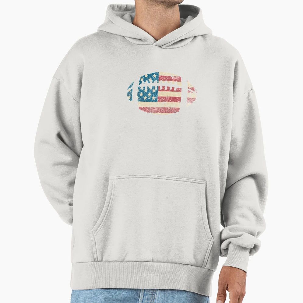 American Football Patriotic Sports Hoodie - Graphic Print Unisex - T-Shirt, Sweatshirt, Hoodie