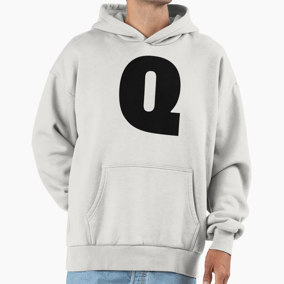 Alphabet Q Uppercase Letter Q Letter Q Hoodie - Trendy Graphic Unisex - T-Shirt, Sweatshirt, Hoodie