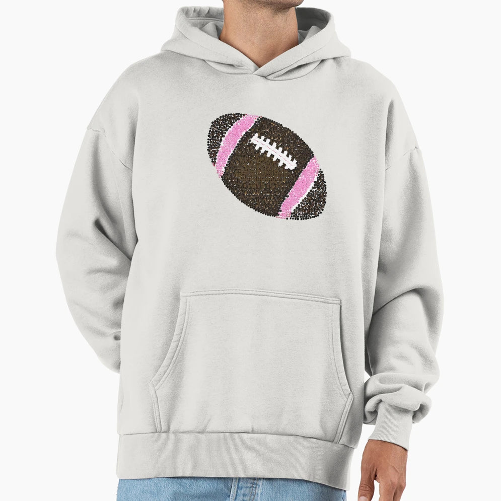 Colorful American Football Made Dots Hoodie - Trendy Graphic for Adults - T-Shirt, Sweatshirt, Hoodie