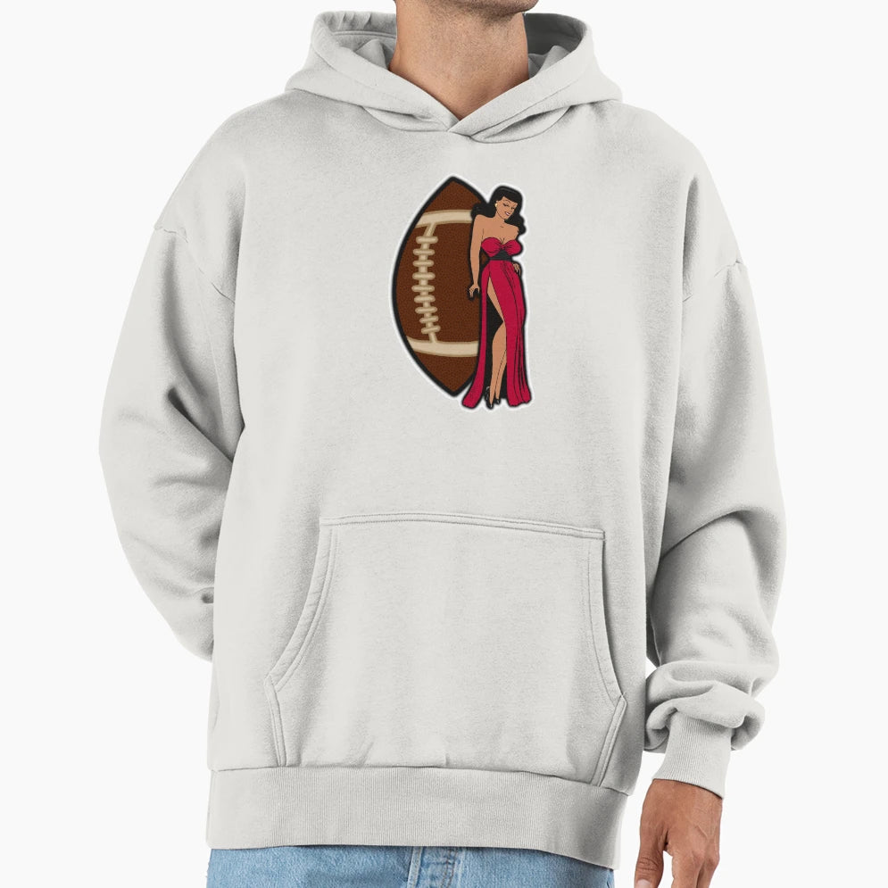 Atlanta Football Babe Hoodie - Aesthetic Graphic for Adults - T-Shirt, Sweatshirt, Hoodie