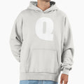 Alphabet Q Uppercase Letter Q Letter Q Hoodie - Minimalist Print for Adults - T-Shirt, Sweatshirt, Hoodie