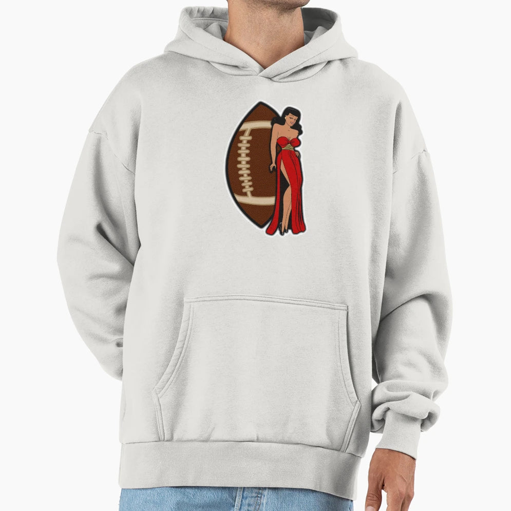 San Francisco Football Babe Hoodie - Streetwear Style Unisex - T-Shirt, Sweatshirt, Hoodie