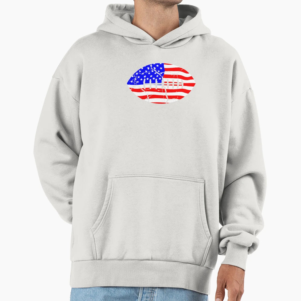 American Football Flag Shit Hoodie - Casual Everyday Wear Men Women - T-Shirt, Sweatshirt, Hoodie