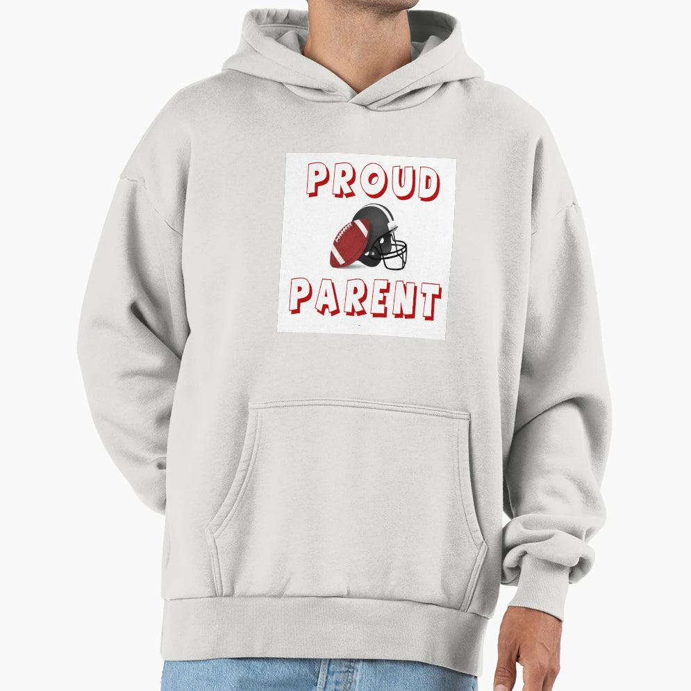 Proud Football Parent Hoodie - Minimalist Print Unisex - T-Shirt, Sweatshirt, Hoodie