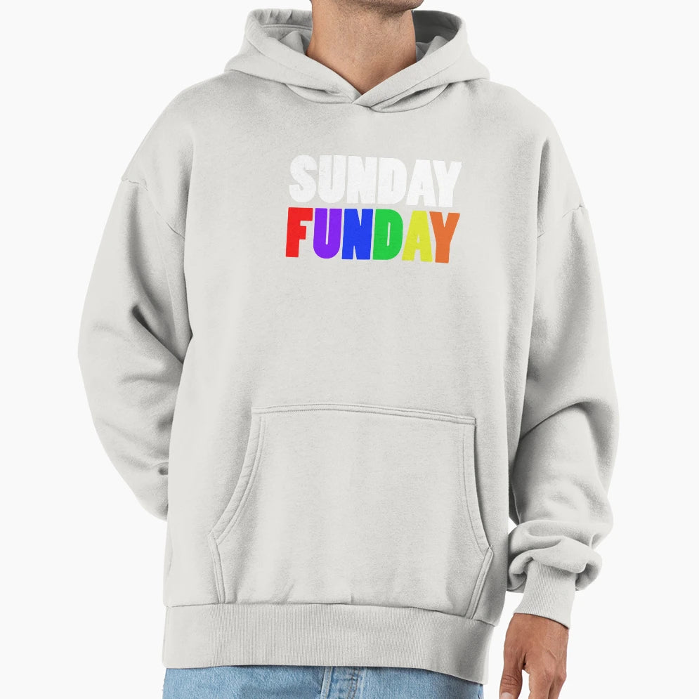 Sunday Funday Hoodie - Unique Graphic for Adults - T-Shirt, Sweatshirt, Hoodie