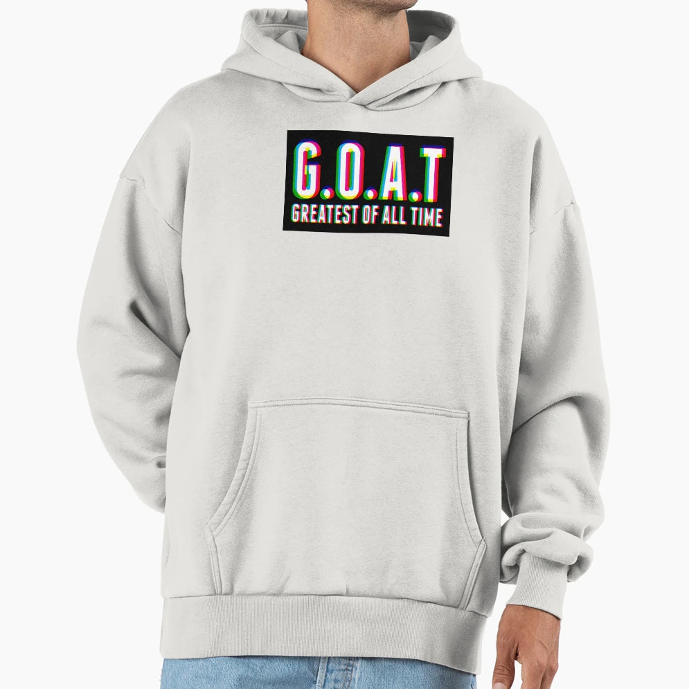 Greatest All Time Cmyk Black White Hoodie - Graphic Print Unisex - T-Shirt, Sweatshirt, Hoodie