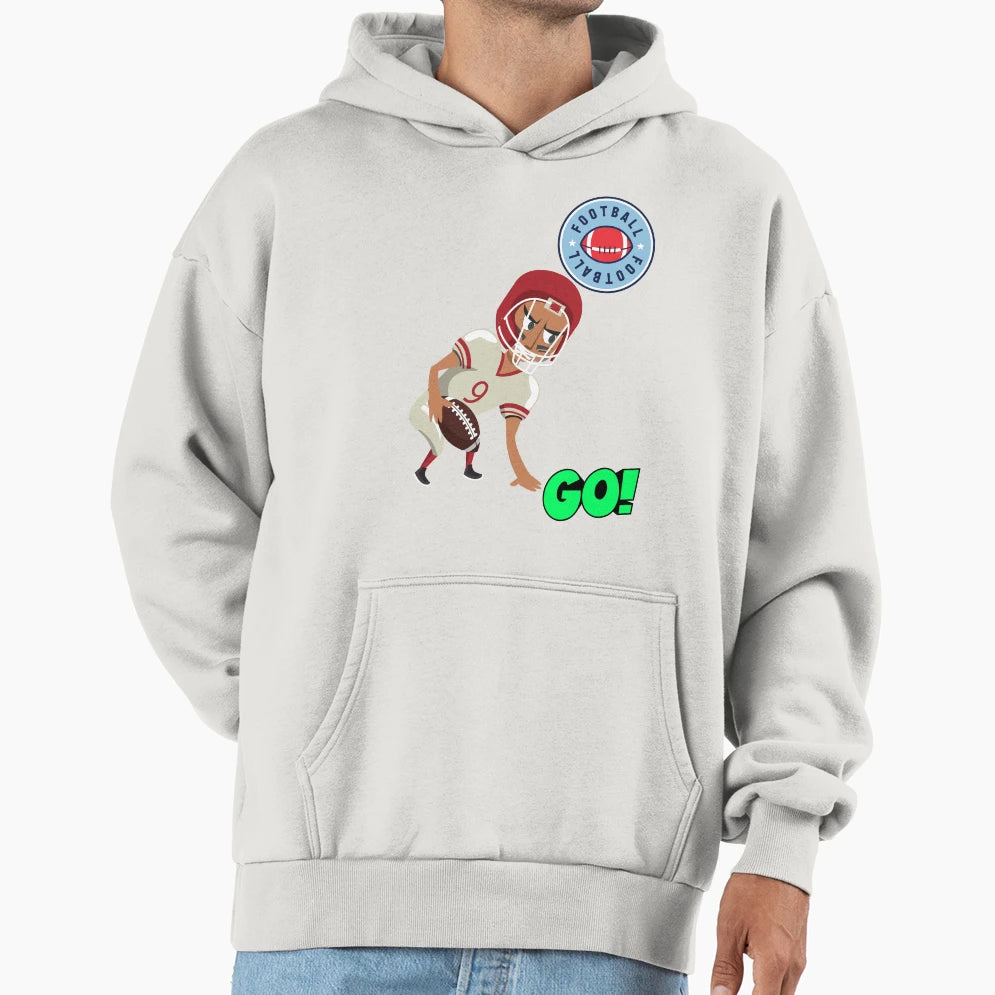 Lets Go Football Hoodie - Streetwear Style Men Women - T-Shirt, Sweatshirt, Hoodie