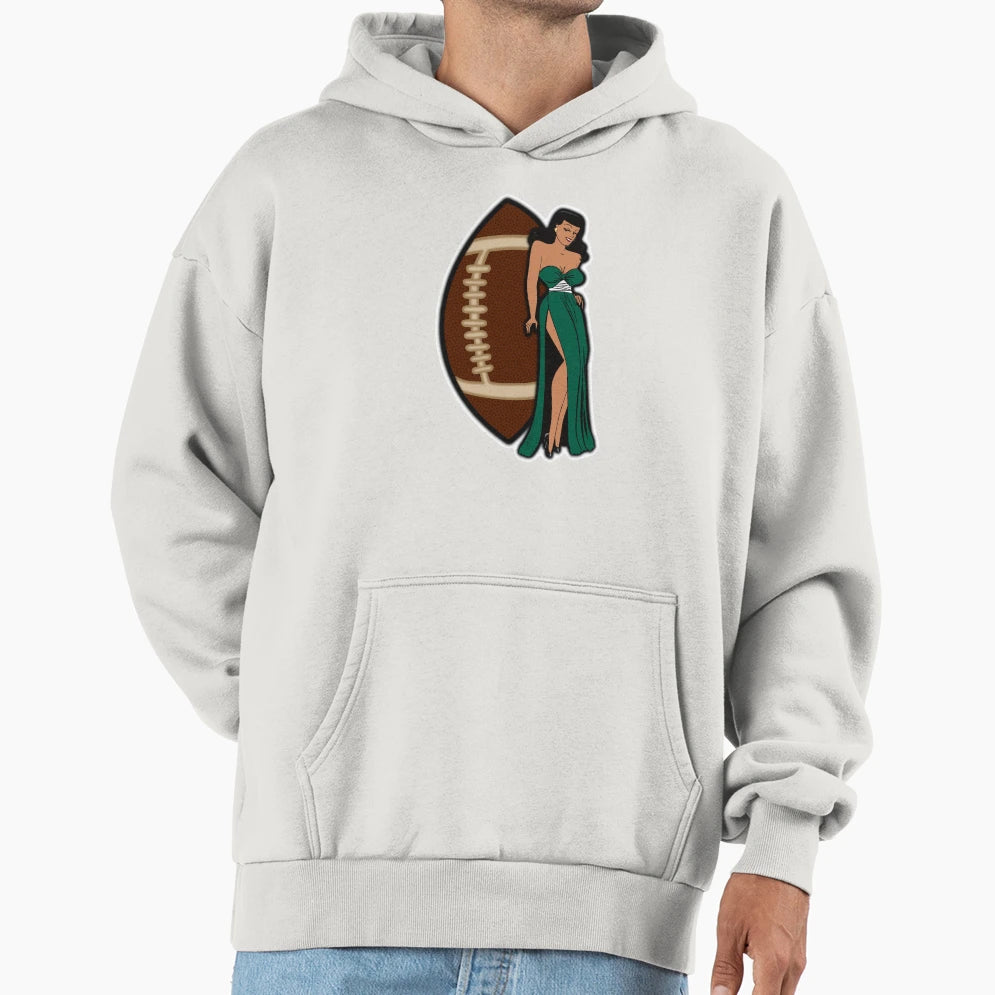 New York J Football Babe Hoodie - Aesthetic Graphic for Adults - T-Shirt, Sweatshirt, Hoodie