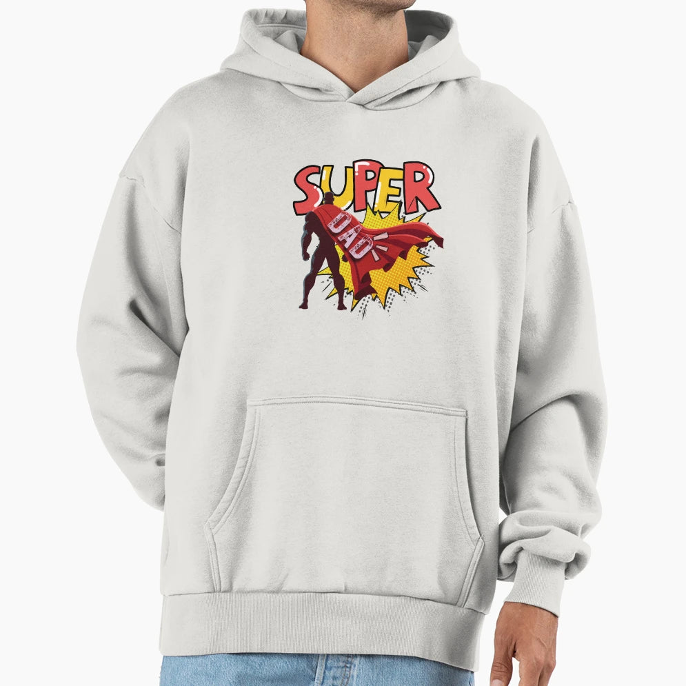 Happy Fathers Day Funny Super Dad Hoodie - Aesthetic Graphic for Adults - T-Shirt, Sweatshirt, Hoodie