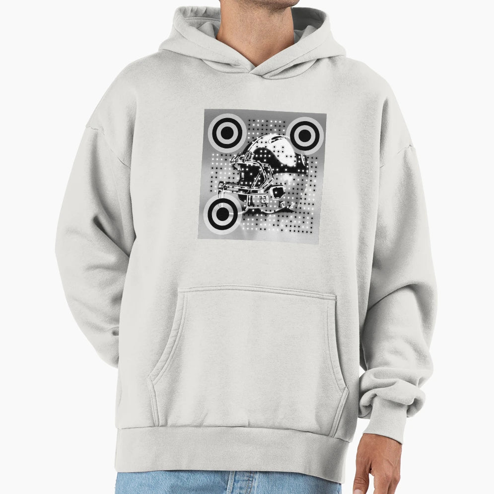 Silver Football Helmet Qr Code Unlocks Nfl Hoodie - Novelty Apparel Unisex - T-Shirt, Sweatshirt, Hoodie