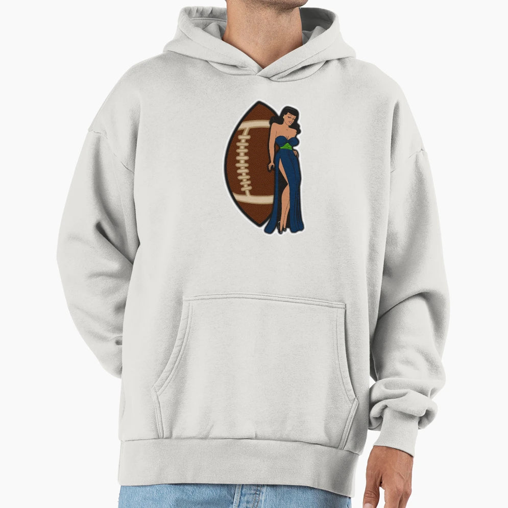 Seattle Football Babe Hoodie - Fun Novelty Design Men Women - T-Shirt, Sweatshirt, Hoodie