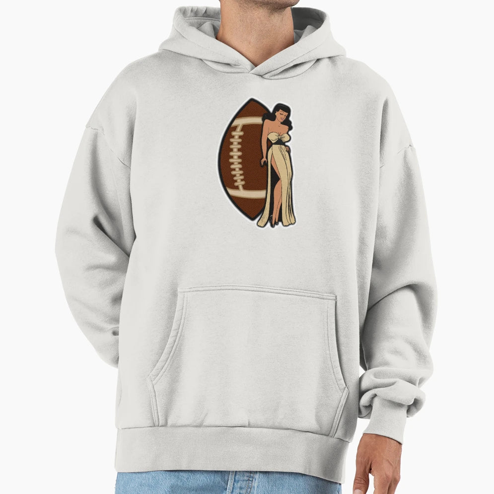 New Orleans Football Babe Hoodie - Casual Everyday Wear Unisex - T-Shirt, Sweatshirt, Hoodie