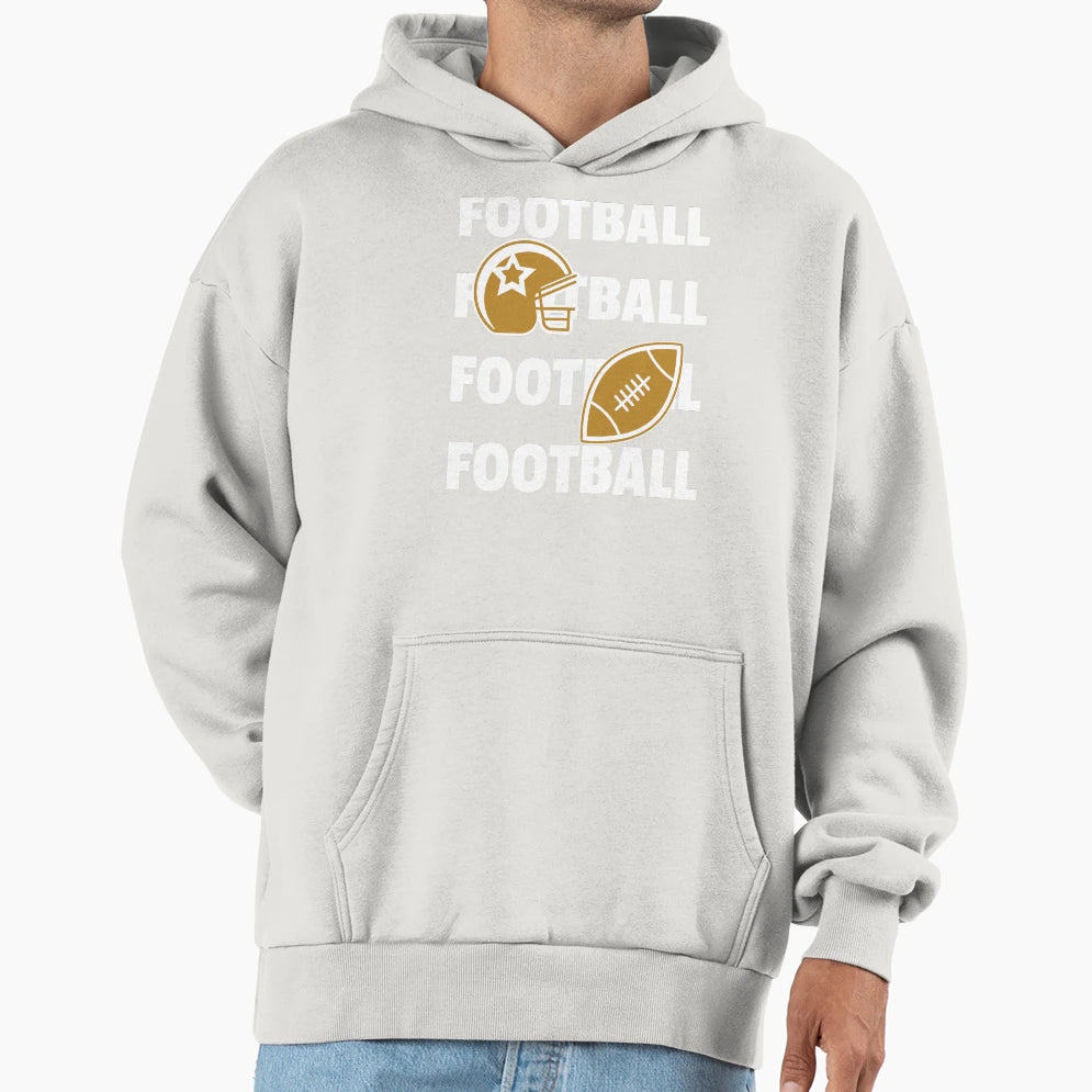 Football Lover Hoodie - Minimalist Print for Adults - T-Shirt, Sweatshirt, Hoodie
