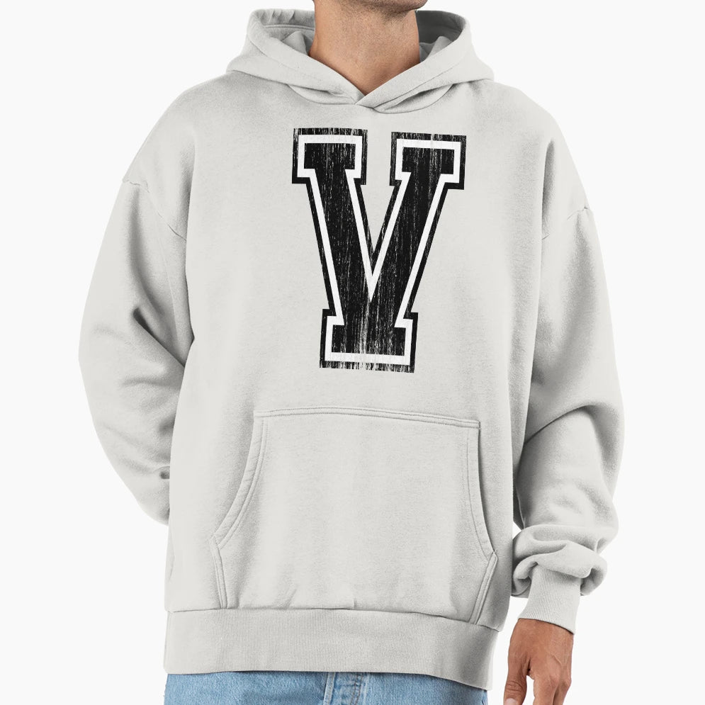 Big Varsity Letter V Hoodie - Streetwear Style Men Women - T-Shirt, Sweatshirt, Hoodie