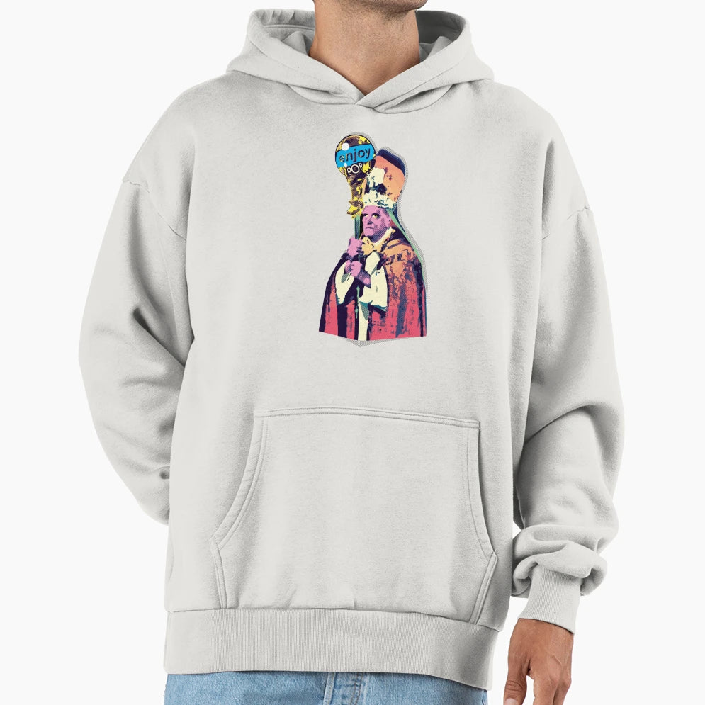Enjoy Pope Pop Lemon Buzz Hoodie - Graphic Print Men Women - T-Shirt, Sweatshirt, Hoodie