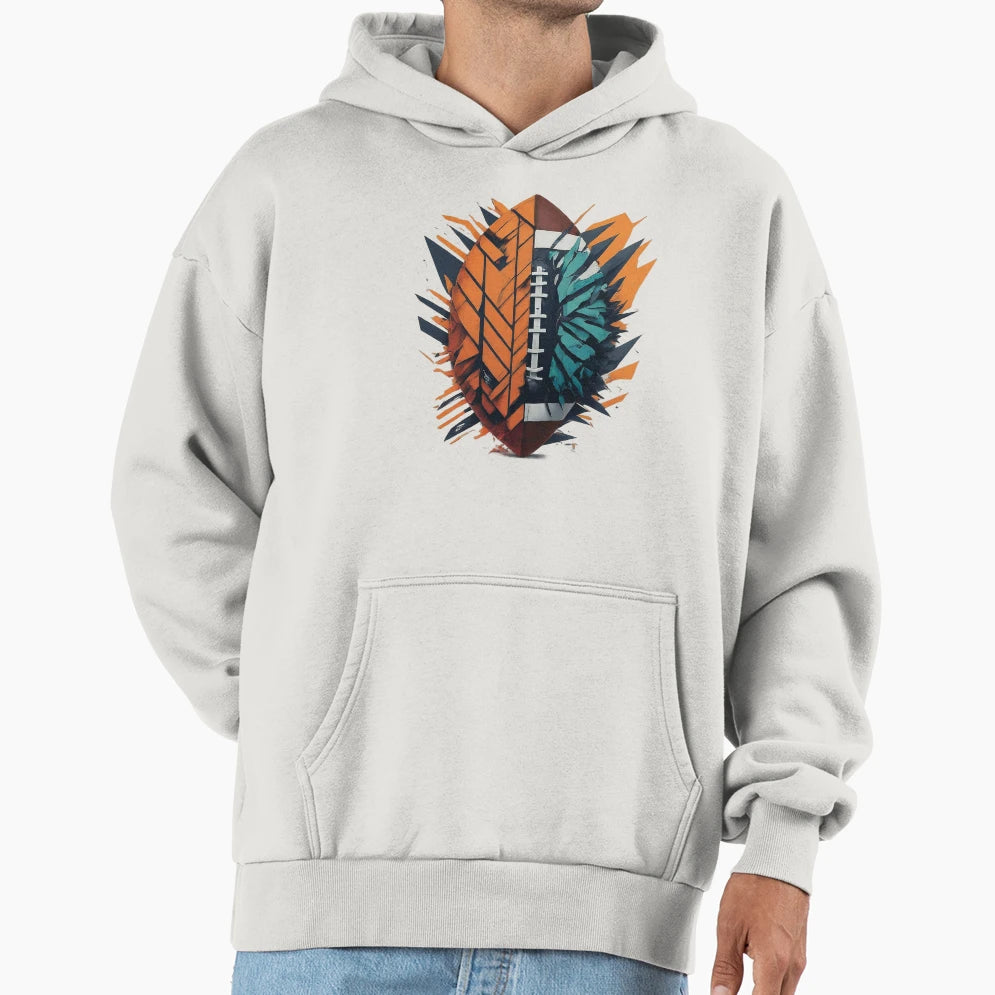 Football Love Hoodie - Custom Art Print for Adults - T-Shirt, Sweatshirt, Hoodie