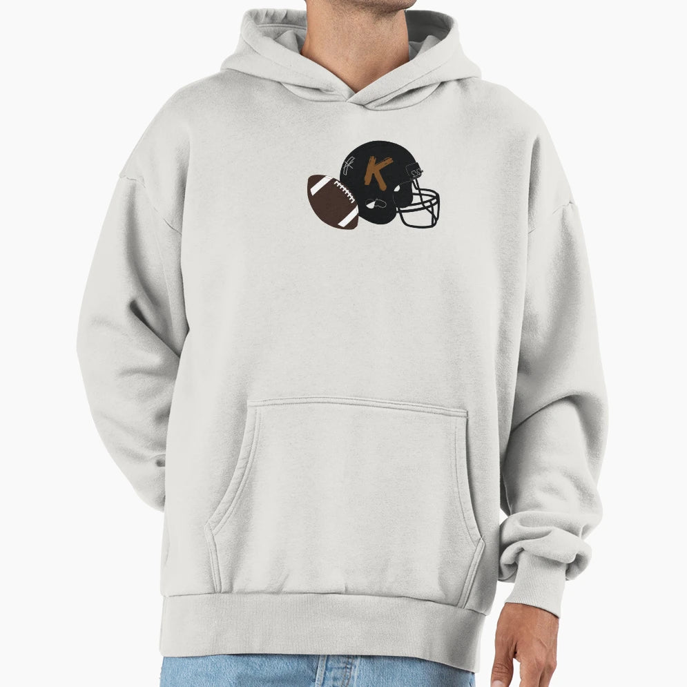 K Helmet American Football Monogram Hoodie - Unique Graphic Unisex - T-Shirt, Sweatshirt, Hoodie